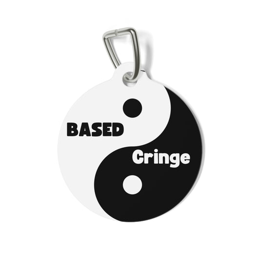 Based/Cringe Yin Yang Funny Keychain