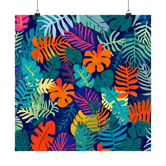 Tropical Rainforest Colorful Art Print