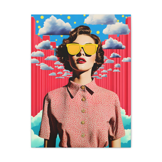 Surreal Housewife Retro Collage Fine Art Print Canvas Wall Art