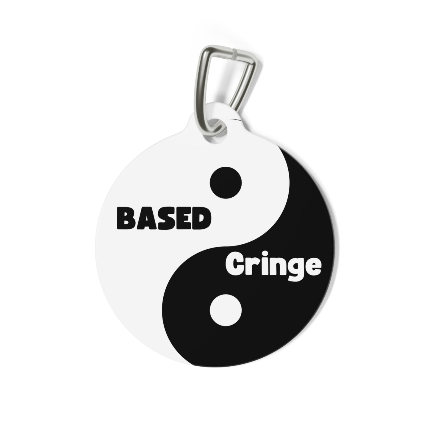 Based/Cringe Yin Yang Funny Keychain