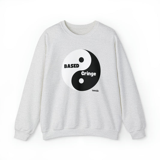 Based/Cringe Yin Yang Funny Unisex Casual Sweatshirt