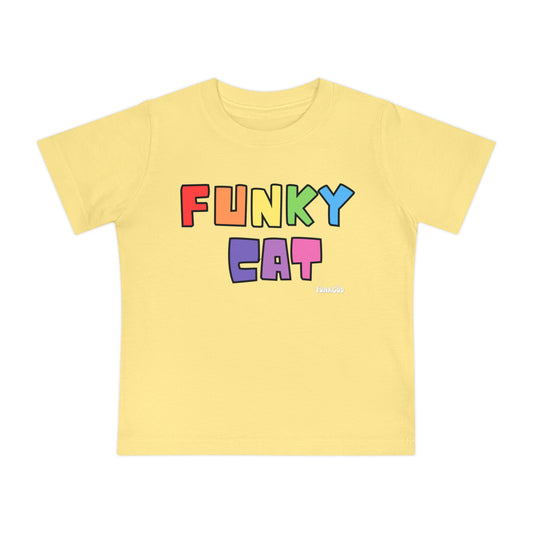 Funky Cat Rainbow Baby Short Sleeve T-Shirt