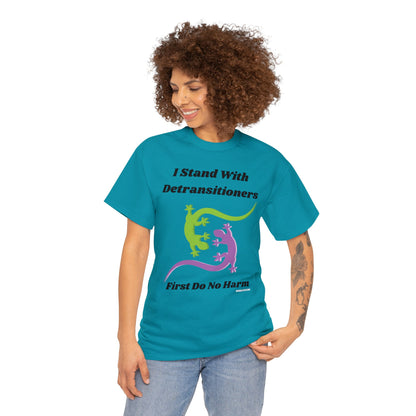 I Stand With Detransitioners, First Do No Harm Detransition Unisex Cotton Tee
