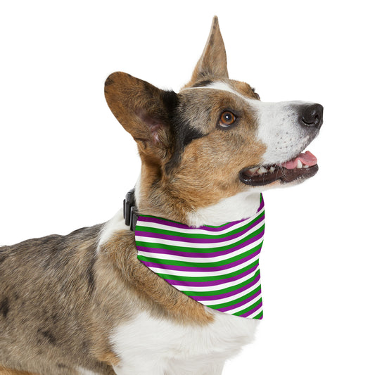 TERF Striped Pet Bandana Collar