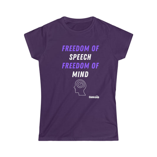 Freedom of Speech, Freedom of Mind Women's Style Graphic Tee