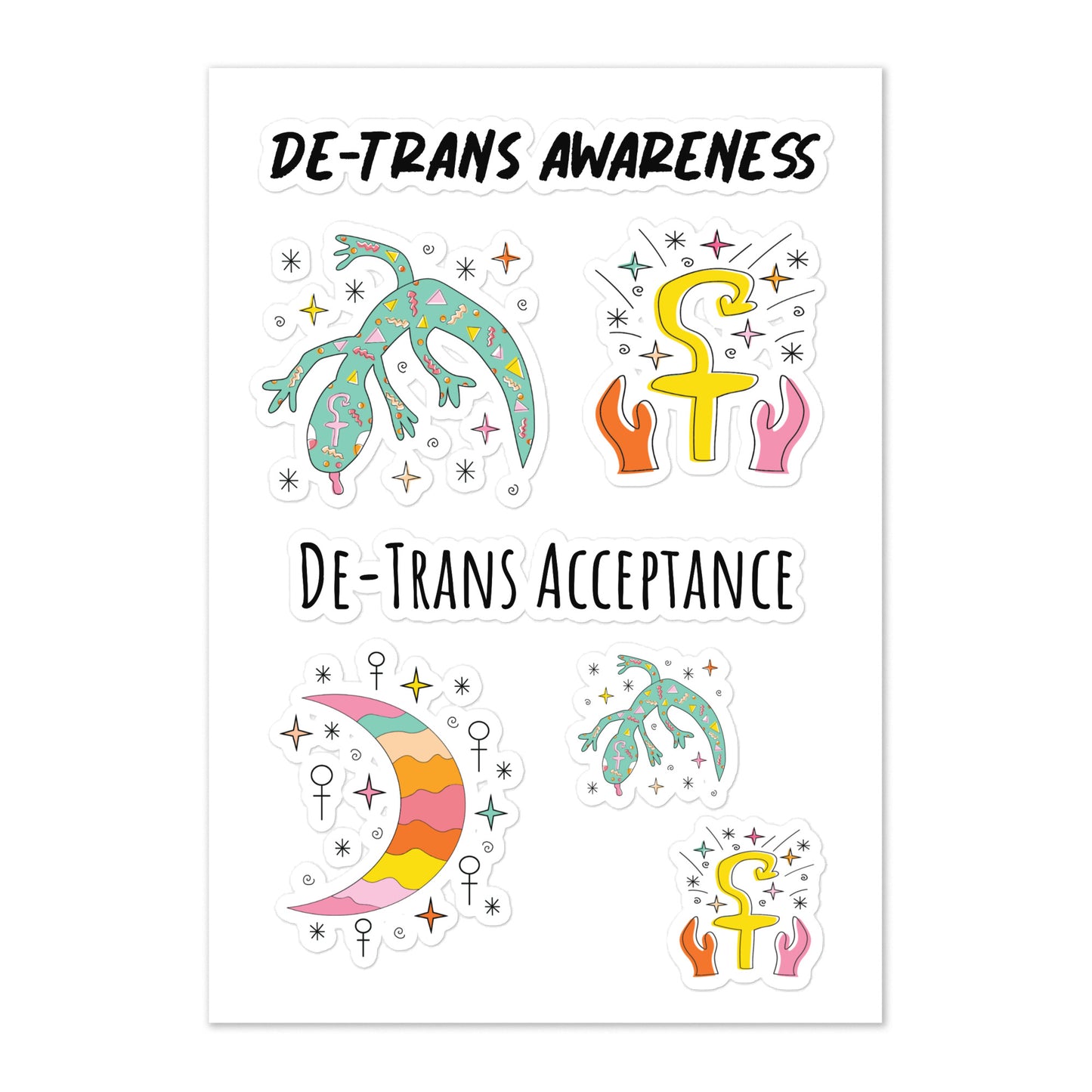 De-trans Awareness Sticker 7 Pack