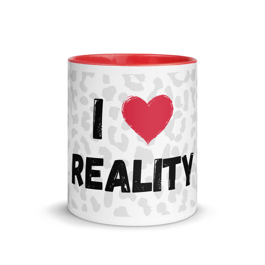 I Heart Reality Leopard Print Colorful Mug